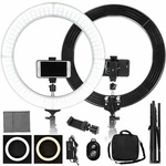 18" Led Smd Ring Light Kit With Stand Dimmable 6600K For Makeup Phone Camera. Fixed Price $55.90.