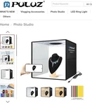 Puluz 40CM Foldable Led Ring Light Tent High Cri Multiple Backgrounds PU5041B. Fixed Price $79.99.