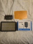 Neewer PT-176S Led With Soul Bay Charger, And First Power Bank. Fixed Price $90.00.