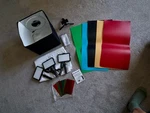Lightdow 12X12X12 Inch Photo Studio Box Kit With Ring And 3 Tripod. Fixed Price $45.00.