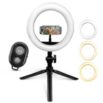 Idance Ring Light With Stand, 8", Portable Desk Cell Phone. Fixed Price $36.73.