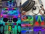 Usa Jhb 8" Remote App Dream Chasing Flow Led Car Subwoofers Speaker Rings Lights. Fixed Price $76.00.
