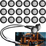 Tmh (pack Of 20 3/4 Inch Mount Lens Amber Led Clearance Bullet Marker Ligh. Fixed Price $23.86.