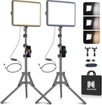 2-PACK Led Video Kit, Niceveedi Studio Light, 2800-6500K Dimmable Photogra. Fixed Price $63.84.