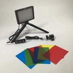 Neewer Dimmable Led Light ZC-10S With Color Gels, Desktop Tripod, Selfie Stick. Fixed Price $24.99.