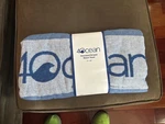 4OCEAN Oversized Striped Beach Towel 51"X 68" 100% Organic Turkish Cotton - Nwt. Fixed Price $40.00.