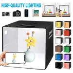 Glendan 12"X12" Portable Photo Studio Light Box Led Dimmable Tent Kit. Fixed Price $35.71.