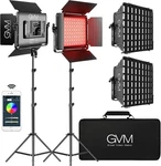 Gvm 1000D Rgb Led Video Light Kit 2-PACK Softbox Bluetooth 18 Scenes Studio New. Fixed Price $192.00.
