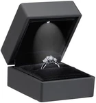 Allure - Luxury Ring Box With Led Light, Square Shaped Elegant Diamond Case. Fixed Price $29.12.