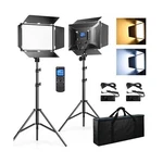 Dazzne D50 Photography Lighting With Barn Door, 2-PACK 15.4" Led Video .... Fixed Price $256.17.