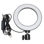 Walway 6 Led Selfie Ring Light With Hot Shoe Inches, White And Black. Fixed Price $19.29.