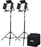 Fovitec Led Video Lighting Kit (2) Panel Lights W/ Stands, Diffusers & Cases. Fixed Price $109.99.