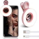 Macro Lens With Mini Clip Ring Light For Iphone Android Vlog Camera. Fixed Price $46.54.