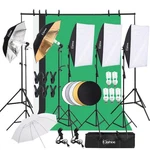 Kshioe 86" Digital Photography Lighting Kit Backdrop Umbrella Softbox Equipment. Fixed Price $99.99.