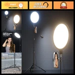 10.5IN Ring Light Tripod Stand Holder Kit Dimmable Led Remote Iphone. Fixed Price $65.99.