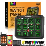 Auxbeam 12 Rgb Gang Switch Panel On/off Remote Control Led Work Light Car Marine. Fixed Price $178.99.