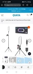 Qiaya 14" Ring Light Kit Dimmable W/61" Tripod & Phone Holder New Box Sealed. Fixed Price $10.00.