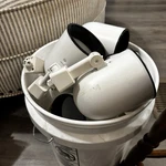 Edison E9301 Roundback Track Light, White With Black Baffle 14 Lights. Fixed Price $10.00.