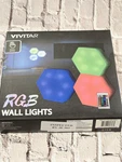 Vivitar Hexaglow Rgb: 3-PACK Modular Led Kit With Touch-activation, Remote. Niop. Fixed Price $14.79.