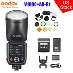 Godox V100C 100W 2.4G Ttl Round Head Flash Light Speedlite For CANON+AK-R11 Kit. Fixed Price $358.00.
