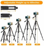 Xxzu TRIPOD,60" Camera With Travel Bag,cell Phone Remote,p.... Fixed Price $45.00.