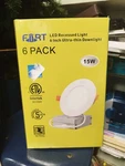 Fort Lighting 6" Ultra Thin Led Recessed Ceiling Lights Slim, 5000K Daylight (6). Fixed Price $40.00.