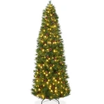 Best Choice Products Pre-lit Artificial Scotch Pine Pencil Tree Metal Stand. Fixed Price $419.99.