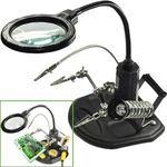 Led Helping Hands Magnifier Station - Feita 2.5X/4X Lighted Heavy Black. Fixed Price $35.94.