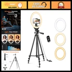Sensyne 10'' Ring With 50'' Extendable Tripod Stand, Led Circle Lights. Fixed Price $41.39.