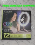 Vivitar Creator Series 12" Dual Sided Full Color Light Ring W/ Tripod & Cradle. Fixed Price $16.99.