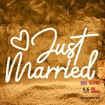 Just Married Led Neon Light Sign Heart Wedding Bridal Warm White. Fixed Price $58.75.