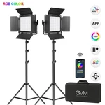 Gvm 800D-RGB Led Studio 2-VIDEO Light Kit. Fixed Price $249.00.