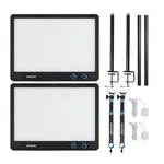 Amaran Verge Led Panel Light (2-PACK Charcoal) With X Desk Clamp Stand (black). Fixed Price $290.00.