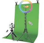 Bower Content Creator Kit With 16-INCH Rgb Ring Light, 62 Adjustable Tripod. Fixed Price $49.95.