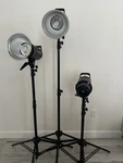Us Godox SK400II 400WS Studio Flash STROBE+BARNDOOR+60*90CM Softbox 2M Stand Kit. Fixed Price $400.00.