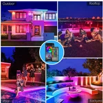 Bibivis 100 Ft. Hardwired Music Sync Integrated Led Rgb Exterior Strip Light. Fixed Price $76.04.