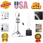 12 Ring Light With Tripod Stand 72 Tall & Ipad/phone Holder, Dimmable Sel.... Fixed Price $82.39.