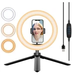 Luxsure 8" Led Selfie Ring Light W/tripod Stand & Holder For Iphone Android. Fixed Price $20.00.