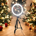 Tonor 12" Large Ring Light With Stand Phone Holder Tripod. Fixed Price $19.99.