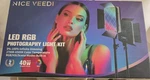 Nice Veedi Led Photography Light Kit, Item NV-RGB152P. Fixed Price $100.00.
