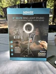 8 Bower Selfie Ring Studio Light With 51" Extendable Tripod + Phone Holder. Fixed Price $20.00.