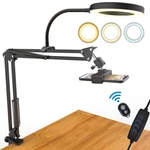 10" Ring Light With Overhead Phone Mount Desk Tripod For Video Live Stream. Fixed Price $25.84.
