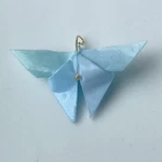 Japan Create Origami Butterfly Paper Charm Light Blue One Of Kind Beautiful. Fixed Price $45.00.