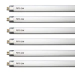 Accway 6 Pack F8T5/CW 4100K 12 Linear Fluorescent Light Bulb, 8W Cool White.... Fixed Price $24.79.