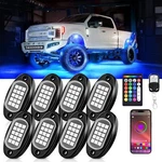 Mictuning Rgb Led Rock Lights 8 Pods Underglow Car Neon Accent Bulb. Fixed Price $44.99.