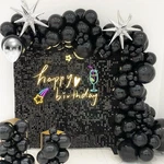 4FT X 6FT Black Shimmer Wall Backdrop,shiny SEQUINS,24PCS De.... Fixed Price $76.81.