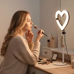 Nanbeitong Ring Light For Desk,heart Tabletop With 26" High Stand, Rgb 47C. Fixed Price $64.35.