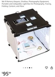 We Memory Keepers - Shotbox Portable Photo Studio Plus 12 Backgrounds. Fixed Price $60.00.