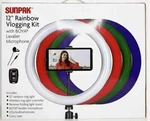 New Sunpak - 12" Rainbow Ring Light Vlogging Kit W/boya Lavalier Microphone. Fixed Price $34.99.