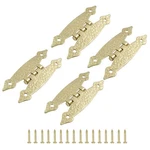 4 Pcs 3.5X1.5IN Golden H-hinges Cold Rolled Steel Flat Antique. Fixed Price $13.87.